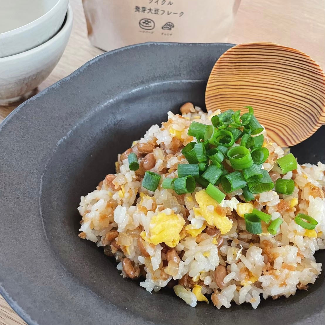 【簡単!大豆ミートレシピ】納豆チャーハン