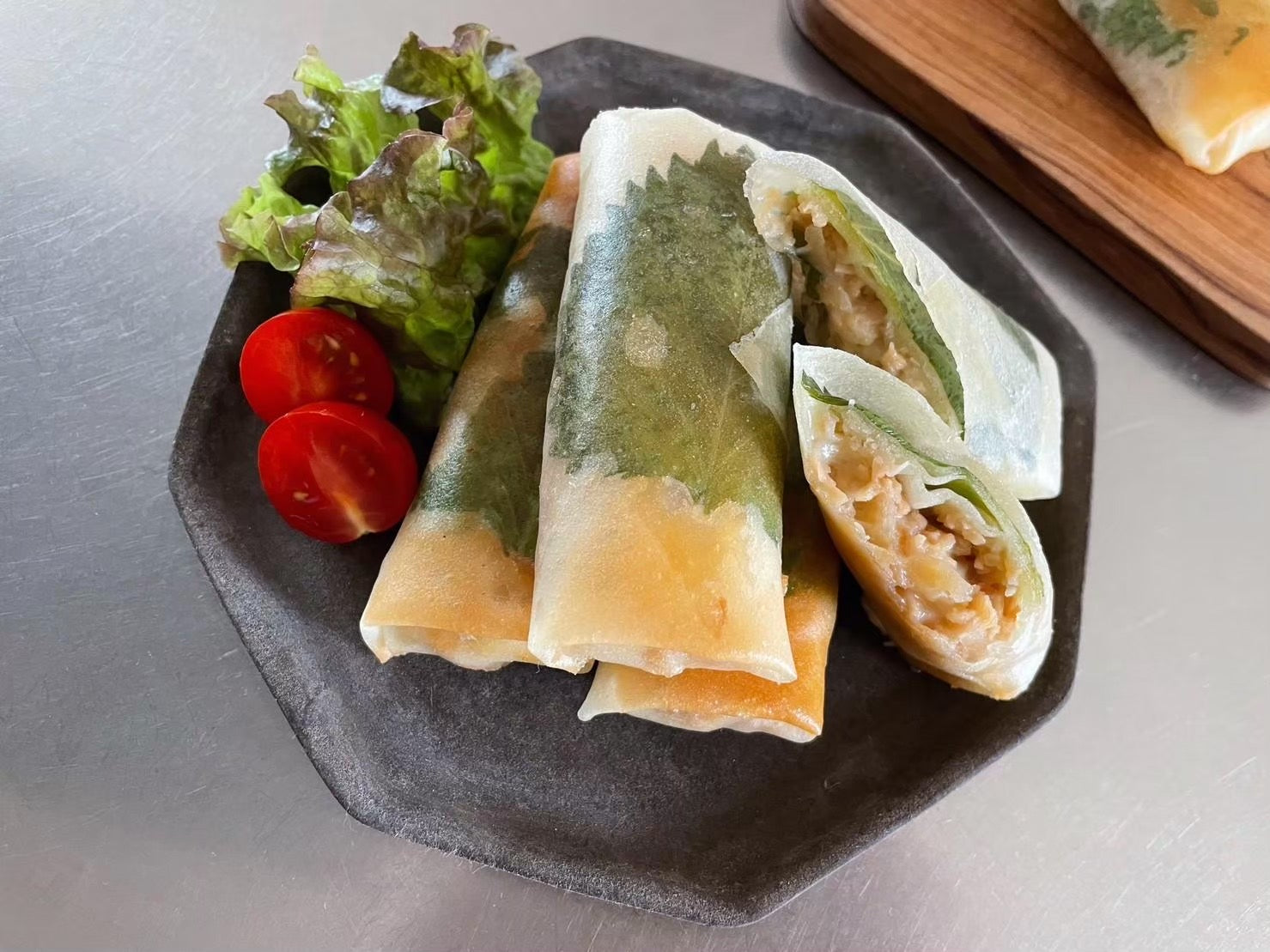 【みんなで!大豆ミートレシピ】しそチーズ春巻き